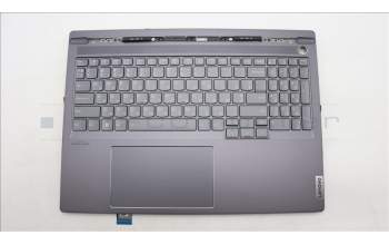 Lenovo 5CB1L68962 C-Abdeckung mit Tastatur, Ukraine, Sturmgrau, Hintergrundbeleuchtung, Fingerabdruck