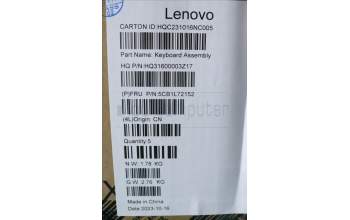 Lenovo 5CB1L72152 C-Abdeckung mit Tastatur, Spanisch, arktisgrau