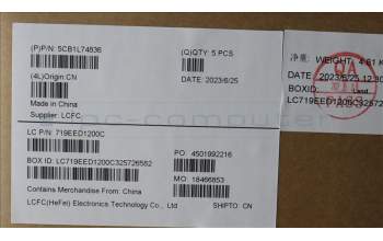 Lenovo 5CB1L74836 COVER Upper Case ASM_EURO ENG L83A2FPI/G