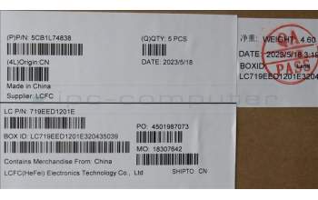 Lenovo 5CB1L74838 COVER Upper Case ASM_FRA L83A2 FP I/G