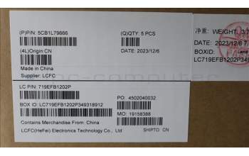 Lenovo 5CB1L79666 C-Abdeckung mit Tastatur, Italienisch, arktisgrau