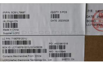 Lenovo 5CB1L79687 C-Abdeckung mit Tastatur, Englisch, Arktisgrau