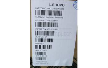 Lenovo 5CB1L79984 C-Abdeckung mit Tastatur, Englisch (US, Euro), Aquamarinblau