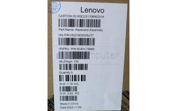 Lenovo 5CB1L79985 C-Abdeckung mit Tastatur, Englisch (US, Euro), Aquamarinblau