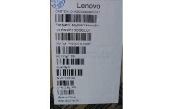 Lenovo 5CB1L79987 COVER Upper Case ASM_FRA H82Y8TT PS