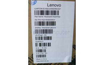 Lenovo 5CB1L80214 C-Abdeckung mit Tastatur, Italienisch, Aquamarinblau