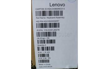 Lenovo 5CB1L80278 C-Abdeckung mit Tastatur, Englisch (US, Euro), Sturmgrau