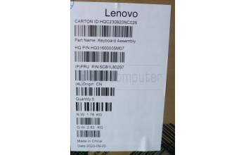 Lenovo 5CB1L80297 C-Abdeckung mit Tastatur, Italienisch, sturmgrau