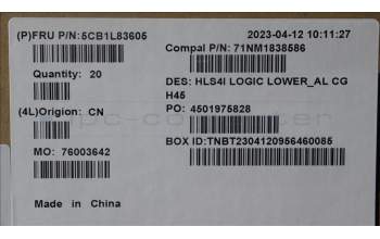 Lenovo 5CB1L83605 COVER Lower Case C 82XD AL CG H45