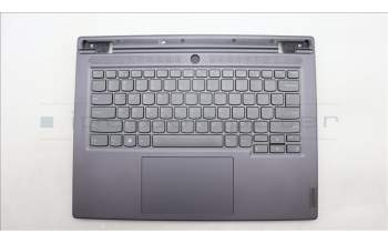 Lenovo 5CB1L83672 C-Cover with keyboard, English, Slate Grey, Backlight, Fingerprint, US
