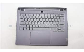 Lenovo 5CB1L83680 C-Abdeckung mit Tastatur, Hebräisch, Schiefergrau, Hintergrundbeleuchtung, Fingerabdruck