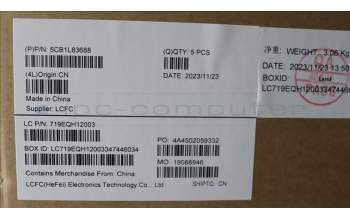 Lenovo 5CB1L83688 COVER Upper Case ASM_POR L82Y5 FP SG BL