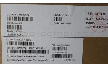 Lenovo 5CB1L83696 COVER Upper Case ASM_TUR L82Y5 FP SG BL