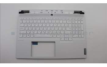Lenovo 5CB1L87763 C-Abdeckung mit Tastatur, Ukraine, Weiß, RGB-Hintergrundbel.