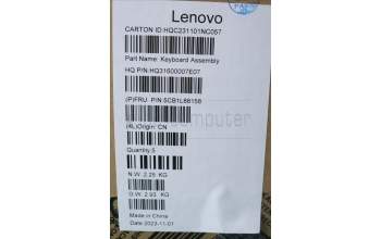 Lenovo 5CB1L88158 C-Abdeckung mit Tastatur, Deutsch, Mineralgrau, Fingerabdruck