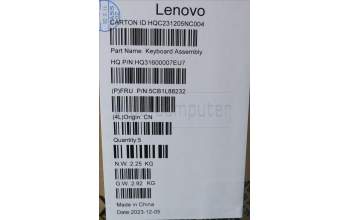 Lenovo 5CB1L88232 COVER Upper Case ASM_EURO ENG_H83E0NFPMG