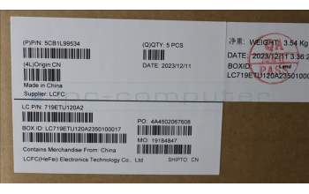 Lenovo 5CB1L99534 COVER Upper Case ASM_UKE L 83ERAG BL