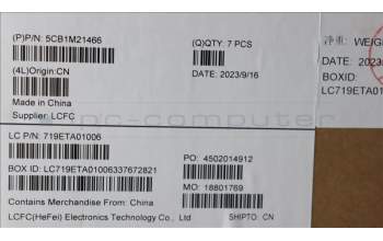 Lenovo 5CB1M21466 COVER KX3D5_D_COVER_MG_4G_BLK_ASSY