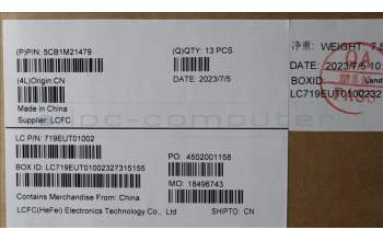 Lenovo 5CB1M21479 FRUKP6B0_A_COVER_FHD_RGB_WLAN_ASSY