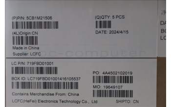 Lenovo 5CB1M21506 FRU LE460_D_CVR_AL_SUB_ASSY_GRAY