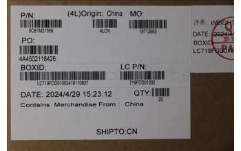 Lenovo 5CB1M21559 FRU B_SHEET_RGB_ASSY XYD