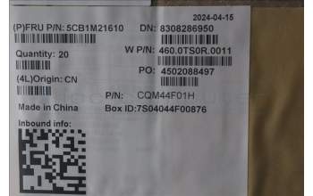 Lenovo 5CB1M21610 COVER FRU CCOV,ASM,AMD,WW,Dummy SC,BLANC