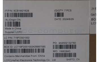 Lenovo 5CB1M21628 FRU LT4E0_C_COVER_WWAN_GREY_ASSY