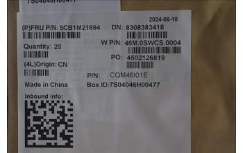 Lenovo 5CB1M21694 FRU DCOVER N300ASM GREY 500WG4