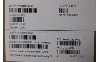 Lenovo 5CB1M21738 FRU COVER MXYB0_D_COVER_WLAN_ASSY