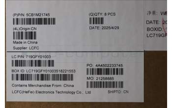 Lenovo 5CB1M21745 A-Cover, ME470, Black, ASSY_5M RGB_28T