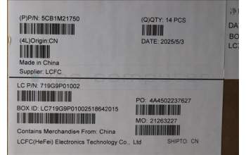 Lenovo 5CB1M21750 COVER FRU COVER ME630_D_COVER_AL w/SCW