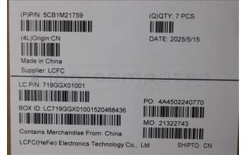 Lenovo 5CB1M21759 FRU D_COVER_WLAN_GR_ASSY