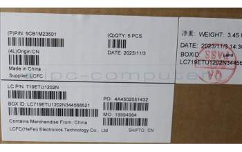 Lenovo 5CB1M23501 C-Cover with keyboard, Slovenian, Abyss Blue, Backlight, UK