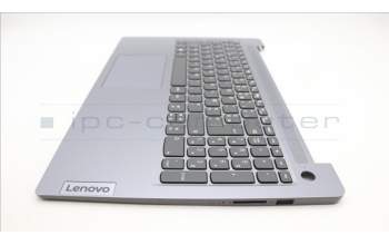 Lenovo 5CB1M23522 C-Cover with keyboard, French, Arctic Grey, Non-Backlight, Fingerprint, US