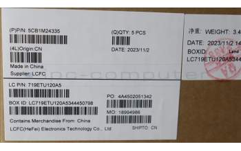 Lenovo 5CB1M24335 C-Cover with keyboard, Italian, Arctic Grey, Non-Backlight, UK