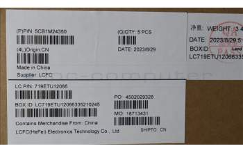 Lenovo 5CB1M24350 C-Cover with keyboard, Hebrew, Arctic Grey, Non-Backlight, US