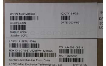 Lenovo 5CB1M36678 C-Cover with keyboard, Italian, Frost Blue, Non-Backlight, UK