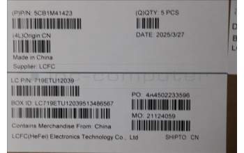 Lenovo 5CB1M41423 C-Cover with keyboard, Ukraine, Abyss Blue, Non-Backlight, US