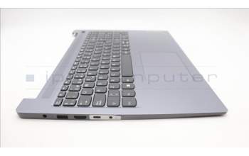 Lenovo 5CB1M46050 C-Cover with keyboard, Spanish, Arctic Grey, Non-Backlight, Fingerprint, UK