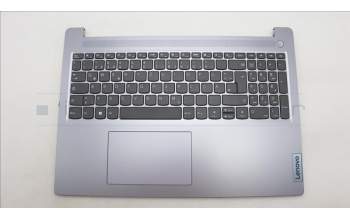 Lenovo 5CB1M46091 C-Cover with keyboard, German, Arctic Grey, Non-Backlight, Non-Fingerprint, UK