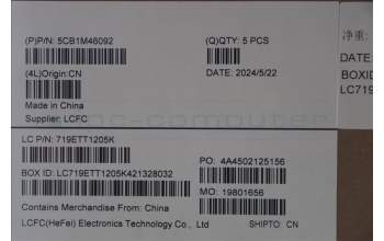 Lenovo 5CB1M46092 C-Cover with keyboard, Arabic, Arctic Grey, Non-Backlight, Non-Fingerprint, US