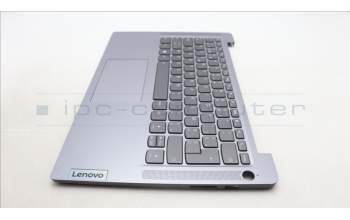 Lenovo 5CB1M46172 C-Cover with keyboard, Belgian, Arctic Grey, Fingerprint, UK