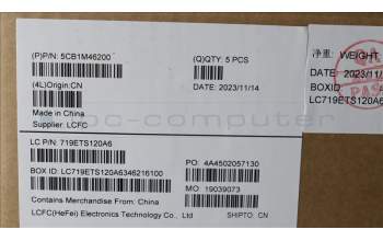 Lenovo 5CB1M46200 C-Cover with keyboard, UK English, Arctic Grey, Fingerprint, UK