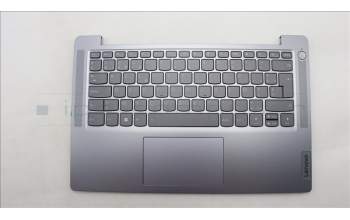 Lenovo 5CB1M46204 C-Cover with keyboard, Belgian, Arctic Grey, Non-Fingerprint, UK