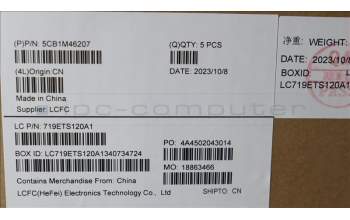 Lenovo 5CB1M46207 C-Cover with keyboard, Czech/Slovakian, Arctic Grey, Non-Fingerprint, UK