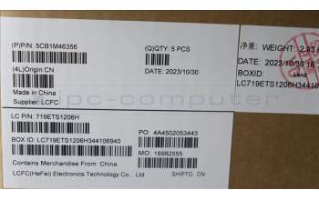 Lenovo 5CB1M46356 C-Cover with keyboard, Switzerland, Abyss Blue, Non-Fingerprint, UK