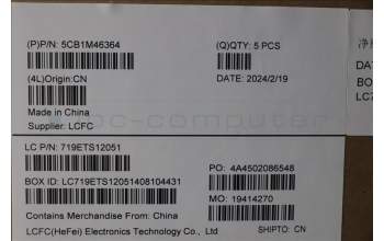 Lenovo 5CB1M46364 C-Cover with keyboard, UK English, Arctic Grey, Fingerprint, UK