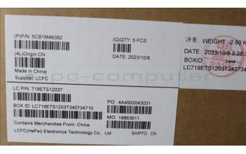 Lenovo 5CB1M46382 C-Cover with keyboard, Nordic, Arctic Grey, Fingerprint, UK