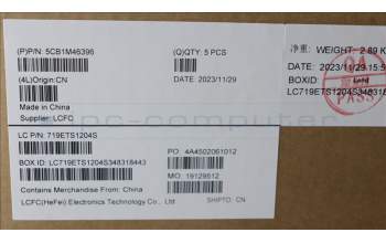 Lenovo 5CB1M46396 C-Cover with keyboard, Italian, Arctic Grey, Non-Fingerprint, UK