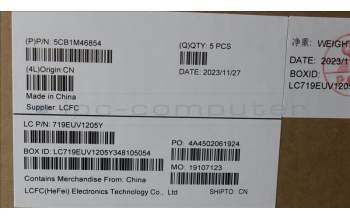 Lenovo 5CB1M46854 C-Cover with keyboard,German,Arctic Grey,Backlight,Fingerprint